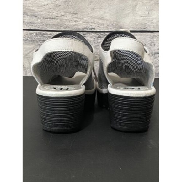 Fly London Yedu Platform size 8B Lace up Wedge Heel Women’s Shoes White Black - Picture 6 of 12